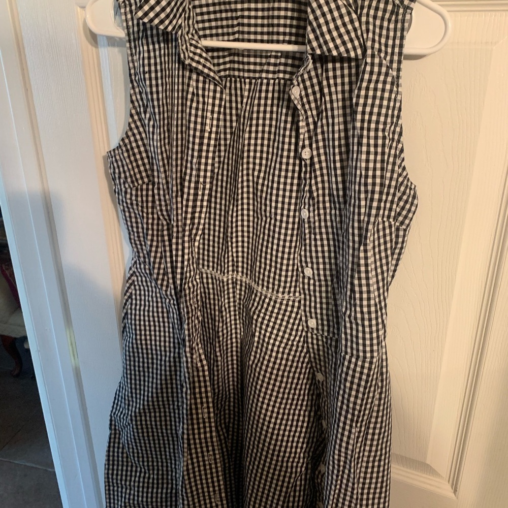 POPSUGAR Black and White Gingham Maxi Dress